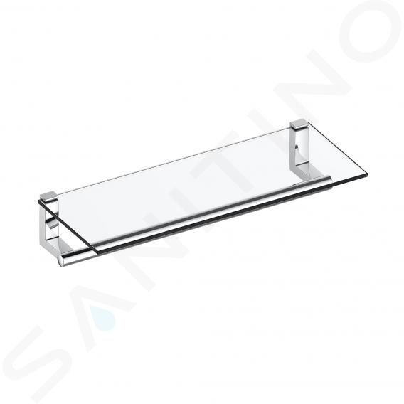 Keuco Plan - Badkamer plank met rek, lengte 600 mm, chroom/glas 14975010000