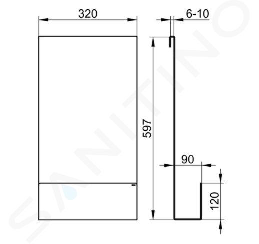 Keuco Accessori da bagno - Mensola per doccia, lunghezza 320 mm, nero opaco  24951370000