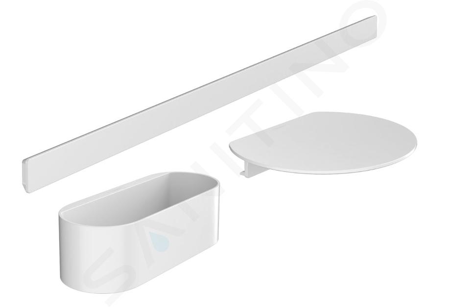 Hansgrohe WallStoris - Set de accesorios de baño, blanco mate 27966700