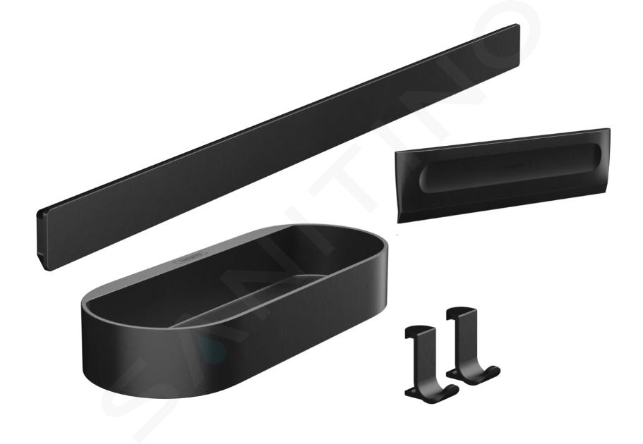 Hansgrohe WallStoris - Set de accesorios de baño, negro mate 27967670