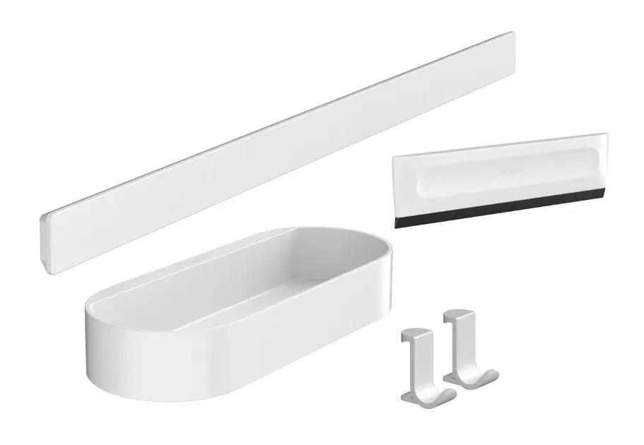 Hansgrohe WallStoris - Set kúpeľňových doplnkov, matná biela 27967700