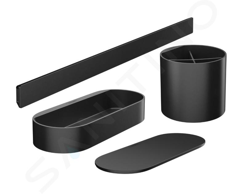 Hansgrohe WallStoris - Set de accesorios de baño, negro mate 27968670