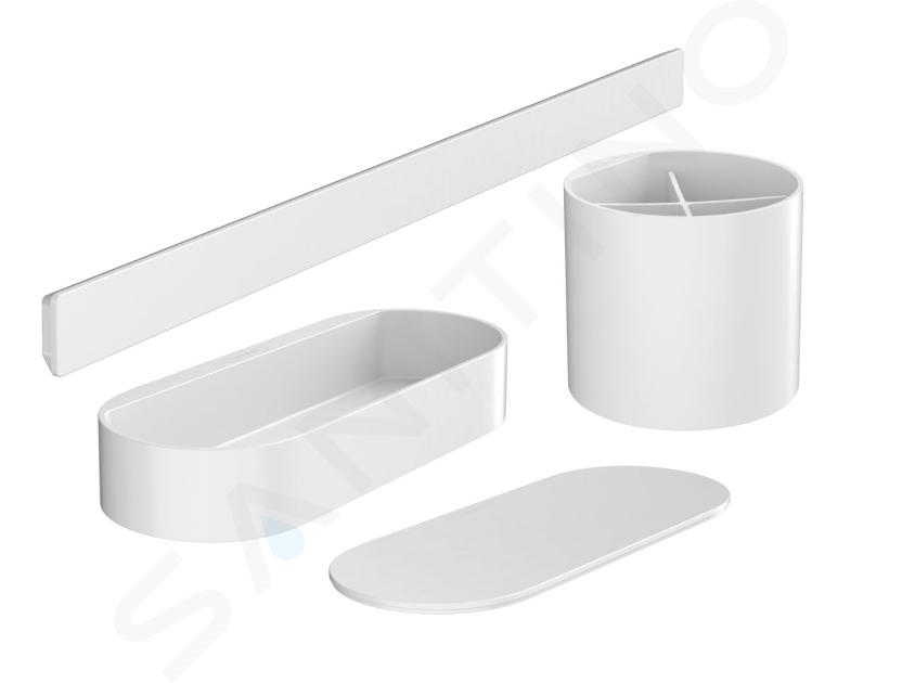 Hansgrohe WallStoris - Set di accessori per bagno, bianco opaco 27968700