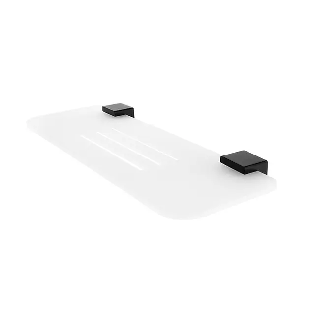 Levně Nimco Kibo - Polička IXI, délka 30 cm, matný plexiglass/černý mat Ki-X330-90