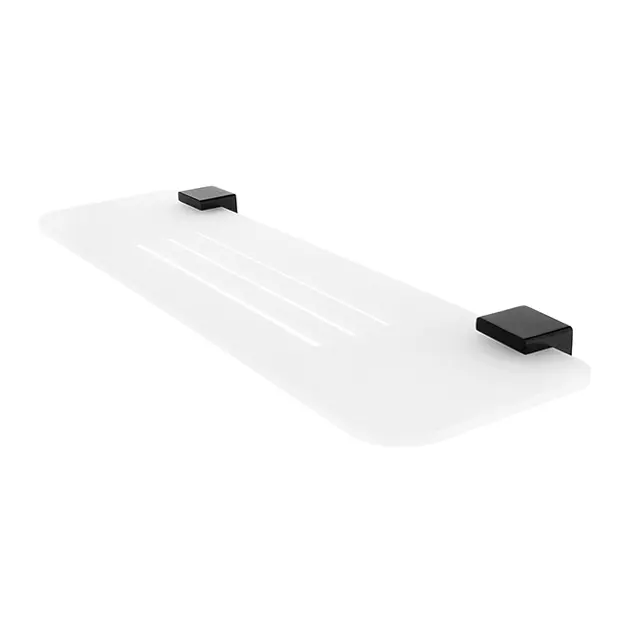 Levně Nimco Kibo - Polička IXI, délka 50 cm, matný plexiglass/černý mat Ki-X350-90