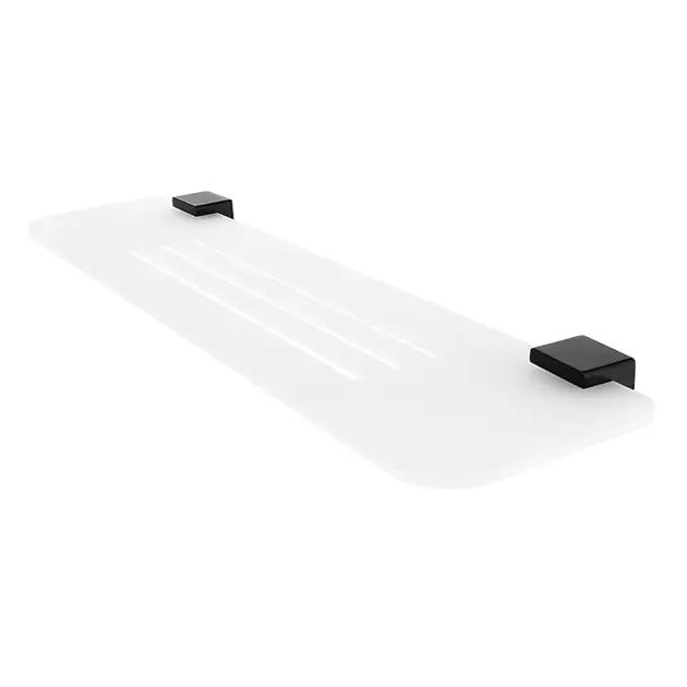 Levně Nimco Kibo - Polička IXI, délka 60 cm, matný plexiglass/černý mat Ki-X360-90