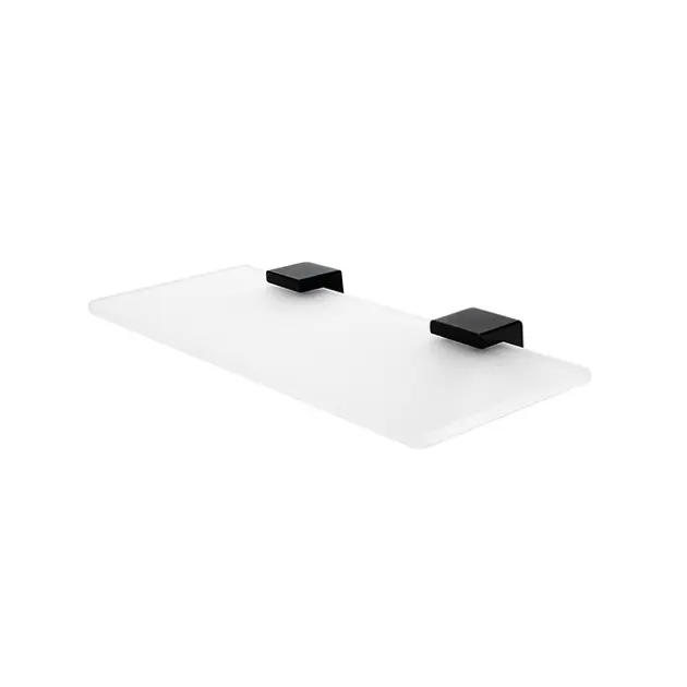 Levně Nimco Kibo - Polička, délka 30 cm, matné sklo/černý mat Ki-14091B-30-90