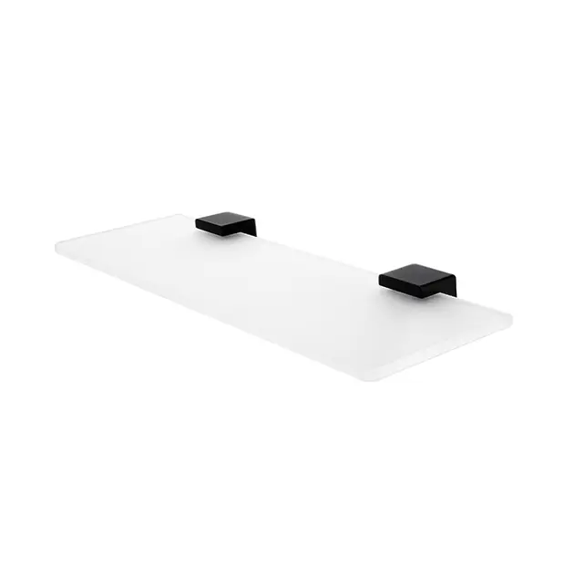 Levně Nimco Kibo - Polička, délka 40 cm, matné sklo/černý mat Ki-14091B-40-90