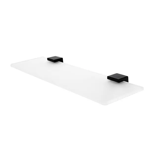 Levně Nimco Kibo - Polička, délka 50 cm, matné sklo/černý mat Ki-14091B-50-90