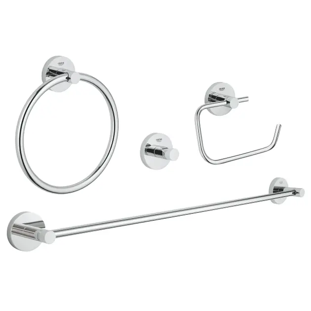 Grohe Essentials - Set d'accessoires de salle de bain, chrome 40823001