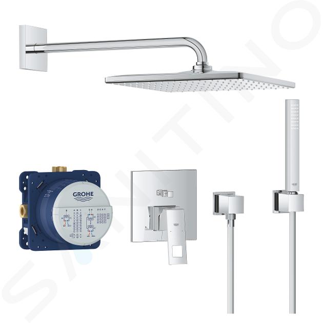 Grohe Eurocube - Set doccia con miscelatore ad incasso, 310 mm, cromo 25238000