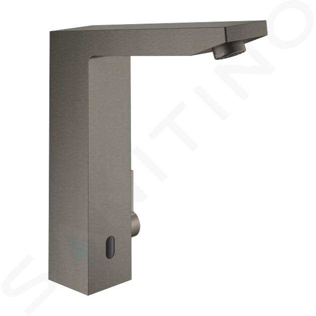 Grohe Eurocube E - Grifo electrónico de infrarrojos para lavabo, con mezclador, Hard Graphite cepillado 36441AL0