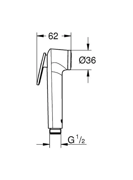 Grohe Tempesta-F - Grifo mural con ducha de bidé de mano, cromo 26358000