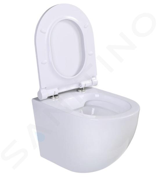 Afgeschaft verontreiniging Slip schoenen kielle Gaia - Hangend toilet met toiletbril SoftClose, Rimless, wit  30115000 | kielle.de/nl