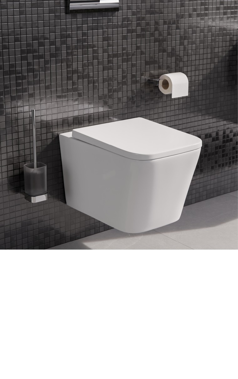 kielle Arkas I - Hangend toilet met toiletbril SoftClose, Rimless, wit 30111000