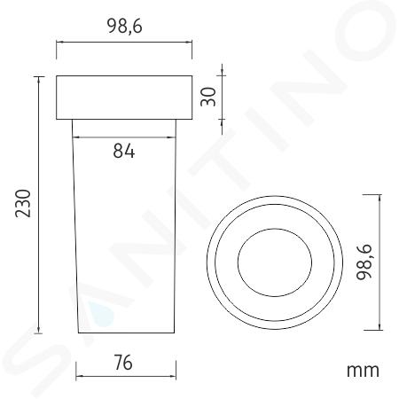 Recambio escobilla WC blanco CLEANY - Metaltex