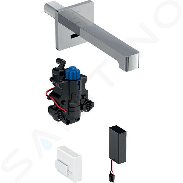 Geberit Brenta - Mitigeur de lavabo thermostatique électronique encastré, longueur 170 mm, alimentation depuis pile, chrome 116.278.21.1