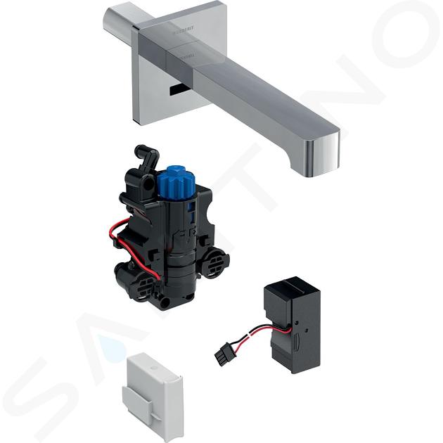 Geberit Brenta - Mitigeur de lavabo thermostatique électronique encastré, longueur 220 mm, alimentation secteur, chrome 116.297.21.1