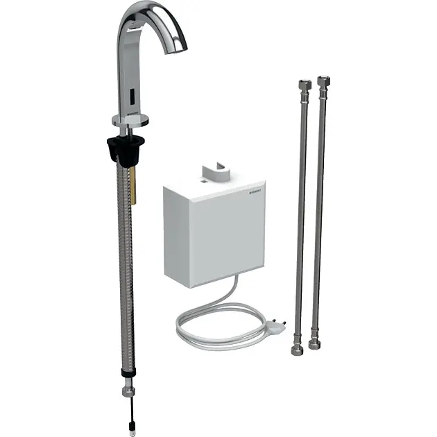 Geberit Piave - Miscelatore termostatico elettronico per lavabo, alimentazione a rete, cromo 116.167.21.1