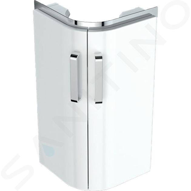 Geberit Selnova Compact - Mueble de lavabo, 425x330x604 mm, 2 puerta, blanco brillante/blanco mate 501.484.00.1