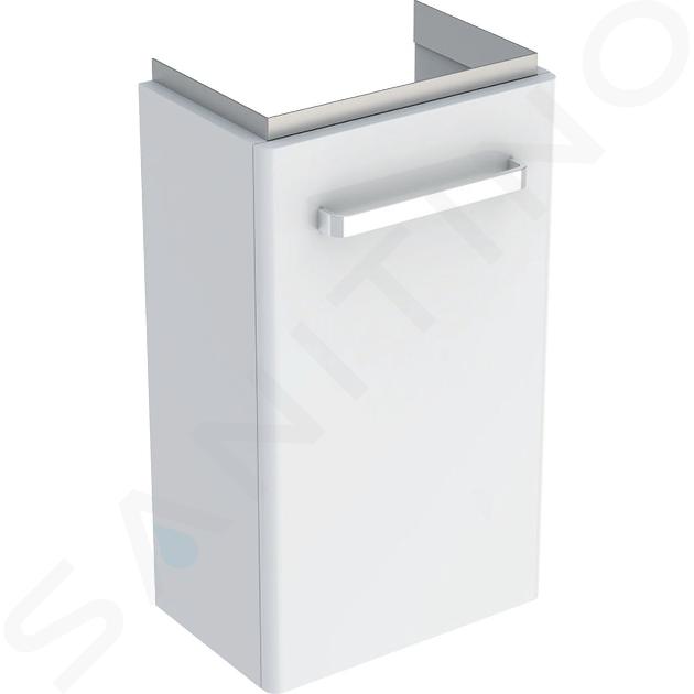 Geberit Selnova Compact - Meuble pour lavabo, 348x252x604 mm, 1 porte, blanc brillant / blanc mate 501.488.00.1