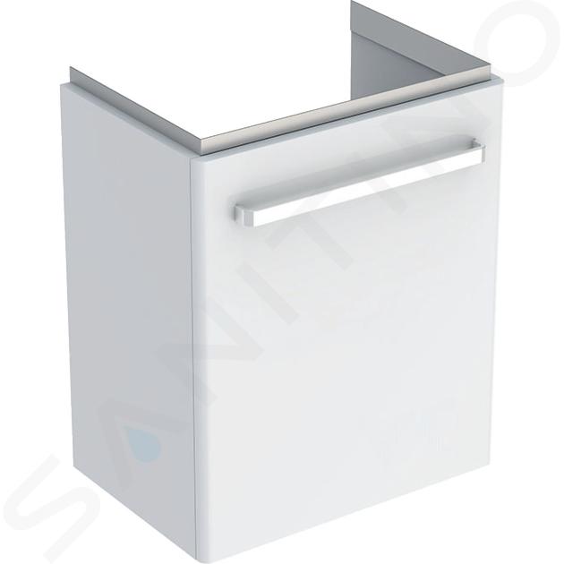 Geberit Selnova Compact - Mueble de lavabo, 500x367x604 mm, 1 puerta, blanco brillante/blanco mate 501.492.00.1