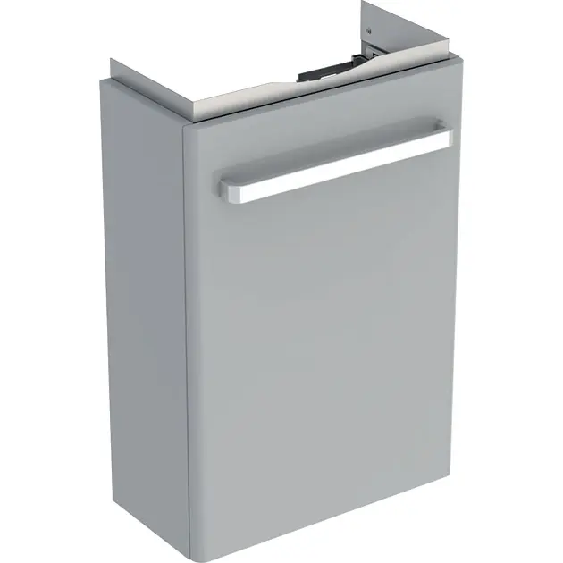 Geberit Selnova Compact - Meuble pour lavabo, 408x231x605 mm, 1 porte, gris clair 501.925.42.1