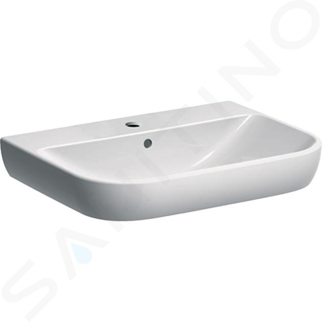 Geberit Smyle - Umyvadlo 650x480 mm, s přepadem, otvor pro baterii, bílá 500.230.01.1