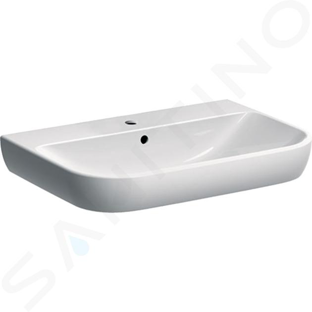 Geberit Smyle - Lavabo 700x480 mm, con troppopieno, foro per miscelatore, bianco 500.248.01.1