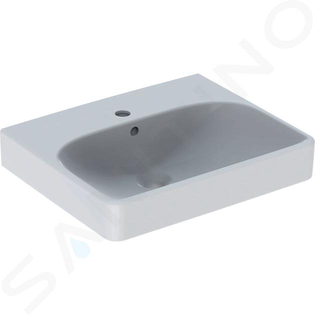 Geberit Smyle Square - Lavabo 500x410 mm, con rebosadero, orificio para grifo, blanco 500.256.01.1