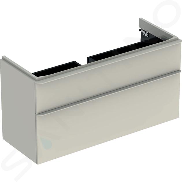 Geberit Smyle Square - Meuble pour lavabo, 1184x470x617 mm, 2 tiroirs, sable gris 500.355.JL.1