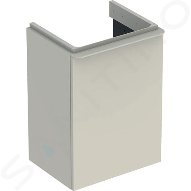 Geberit Smyle Square - Meuble pour lavabo, 442x356x617 mm, 1 porte, charnières à gauche, sable gris 500.351.JL.1