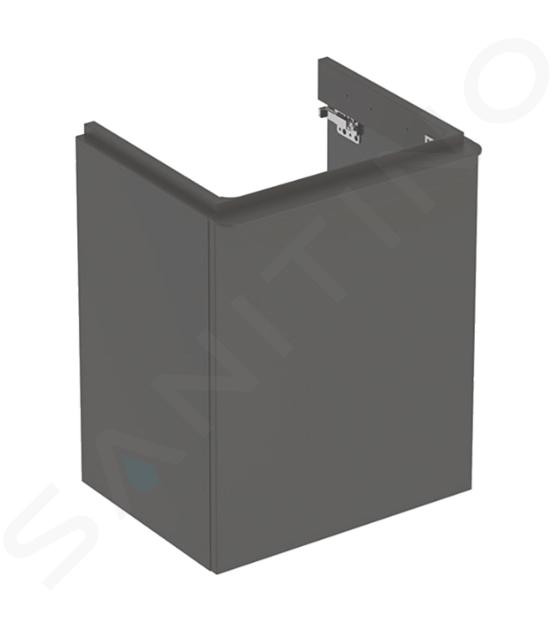 Geberit Smyle Square - Meuble pour lavabo, 49x41x62 cm, 1 porte, charnières à gauche, lave 500.364.JK.1