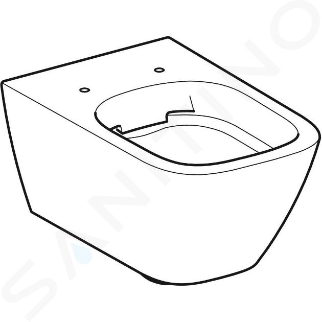 Geberit Smyle Square - WC suspendu, Rimfree, blanc 500.208.01.1