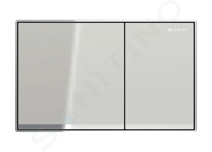 Geberit Sigma60 - Placca di comando, vetro/grigio sabbia 115.640.JL.1