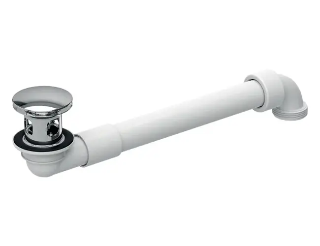Levně Geberit Příslušenství - Úsporný sifon pro umyvadla s přepadem, ClickClack, chrom 152.071.21.1