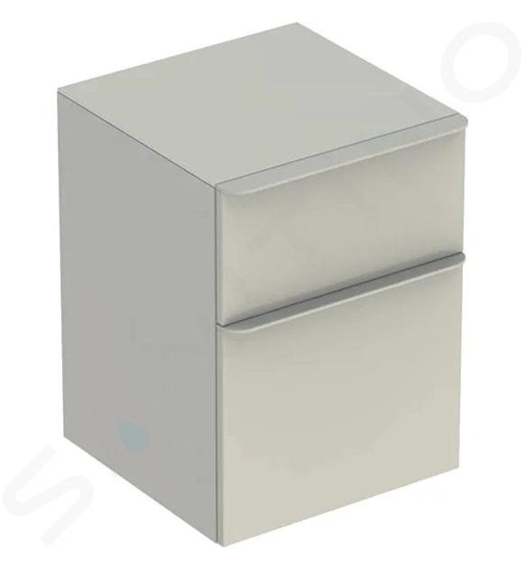 Geberit Smyle Square - Armadietto laterale, 2 cassetti, grigio sabbia 500.357.JL.1