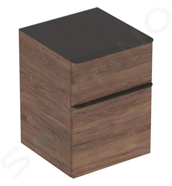 Geberit Smyle Square - Seitenschrank, 2 Auszüge, Nussbaum hickory 500.357.JR.1