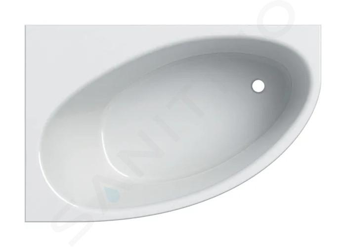 Geberit Selnova - Eckige Badewanne 1600x1000x466 mm, links, weiß 554.274.01.1