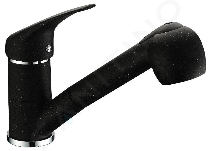 Alveus AM - Miscelatore da lavello con doccetta estraibile, carbon 1100397