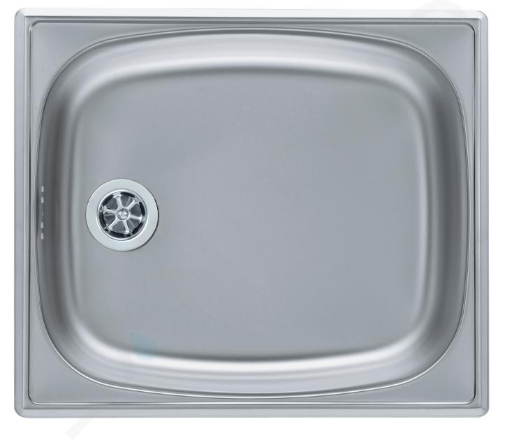 Alveus Basic - Spoelbak 38x44 cm, odtok 6 cm, rvs 1008694