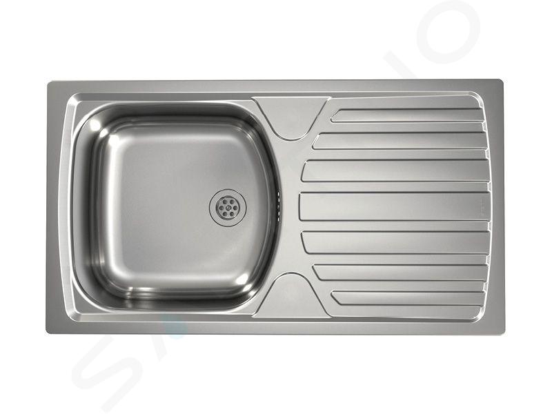 Alveus Basic - Mosogató 780x435 mm, lefolyó 60 mm, rozsdamentes acélból készült 1136534