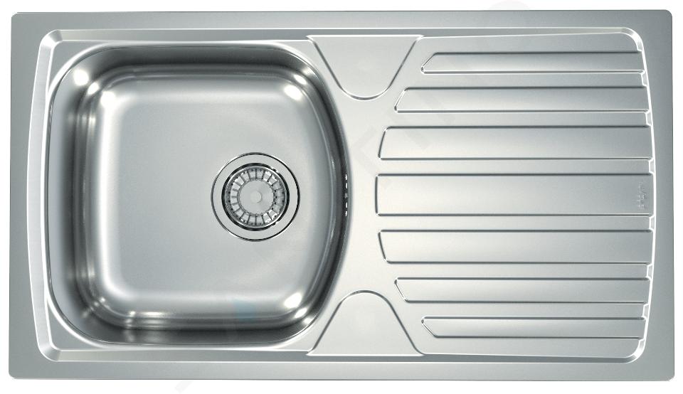 Alveus Basic - Évier 780x435 mm, vidage 90 mm, inox 1136539