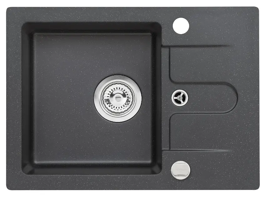 Alveus Cortina - Granite sink 58x42 cm, with drain control, carbon 1117074