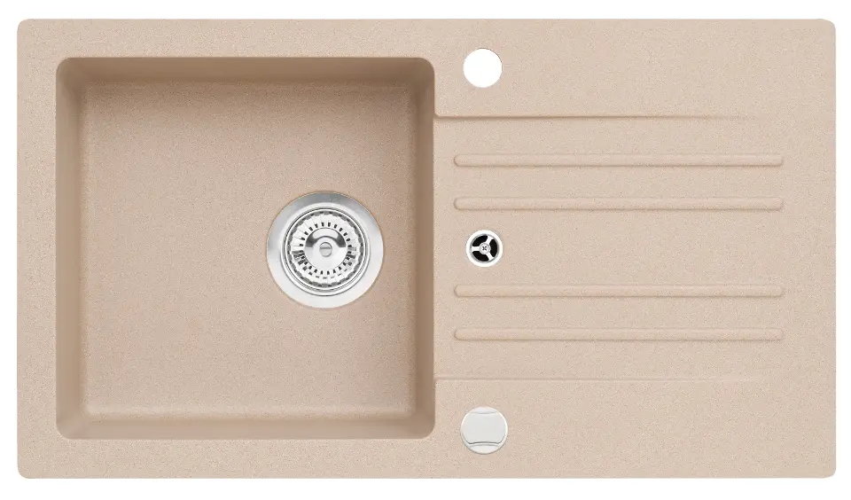 Alveus Cortina - Granite sink 75x42 cm, with drain control, beige 1133439