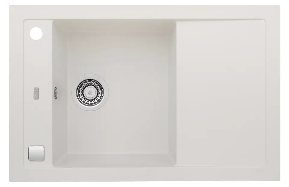 Alveus Formic - Gránit mosogató 760x500 mm, lefolyásszabályozóval, arctic 1128396