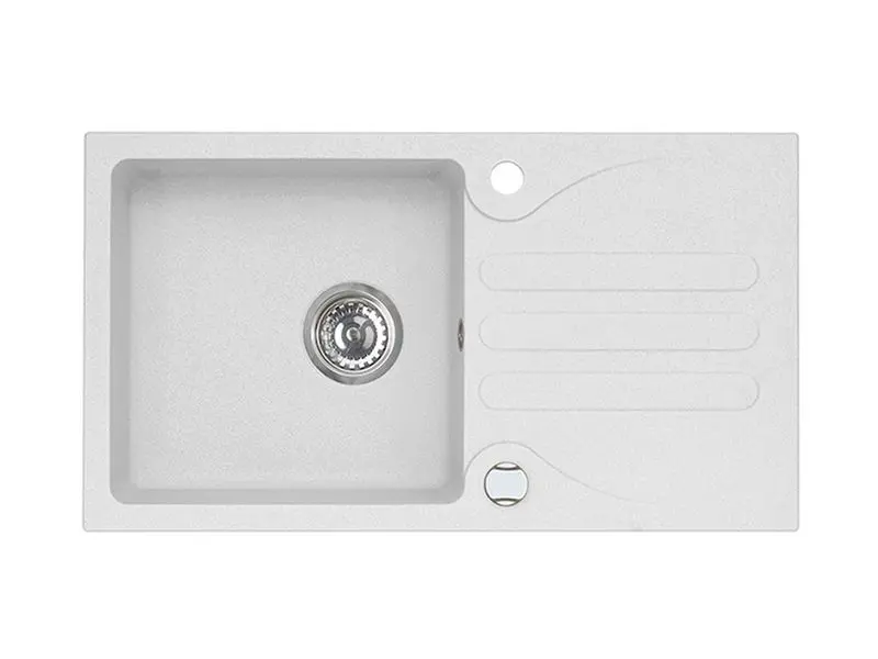 Alveus Galapagos - Gránit mosogató 770x430 mm, lefolyásszabályozóval, arctic 1100882