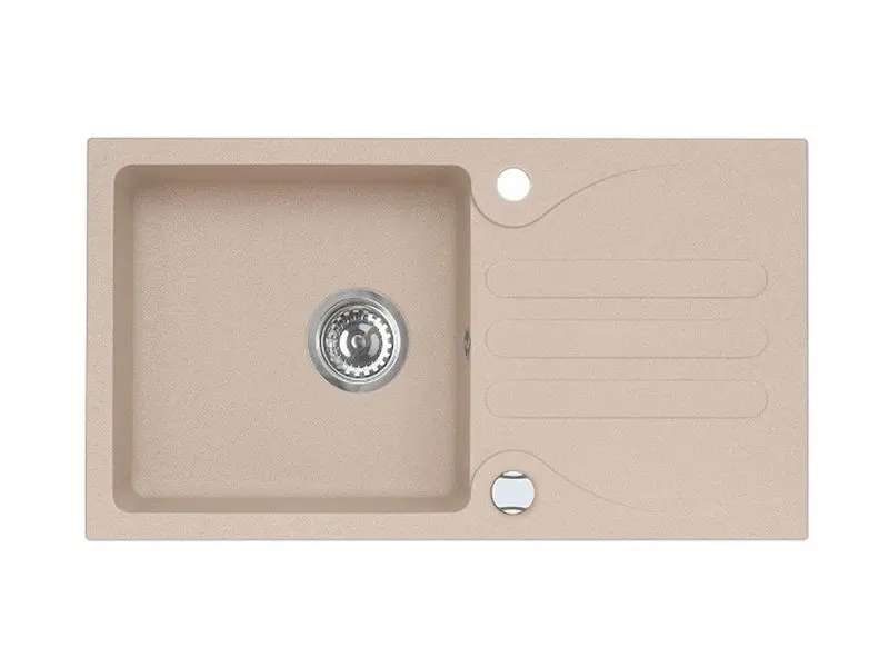Alveus Galapagos - Gránit mosogató 770x430 mm, lefolyásszabályozóval, bézs színben 1091213