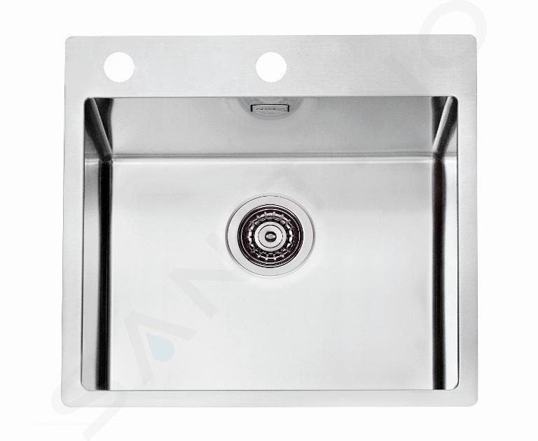 Alveus Pure - Évier 515x525 mm, avec commande de vidage, inox 1103609