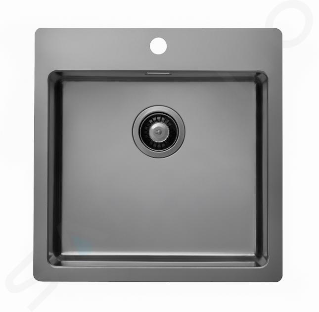 Alveus Pure Monarch - Spoelbak 52x53 cm, anthracite 1106868